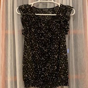 Black sheer sleeveless blouse